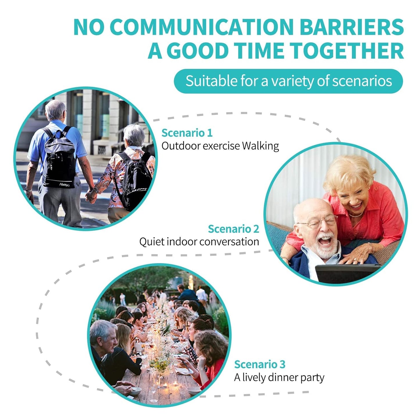 coniler Behind the Ear Hearing Aids 109K, 4 Channel Dual Noise Reduction, Waterproof & Sweat-Proof, Digital Hearing Amplifier Rechargeable, Easy Control for Senior, Compatible with Left & Right Ear