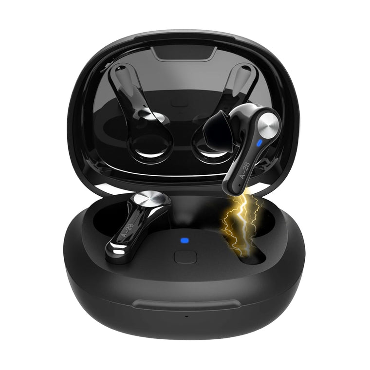 Coniler A28 Hearing Aids Rechargeable for Seniors, Crystal Clear Sound, Auto Bluetooth, Noise Cancelling, 16 Channel Digital Hearing Amplifier with Portable Charging Case