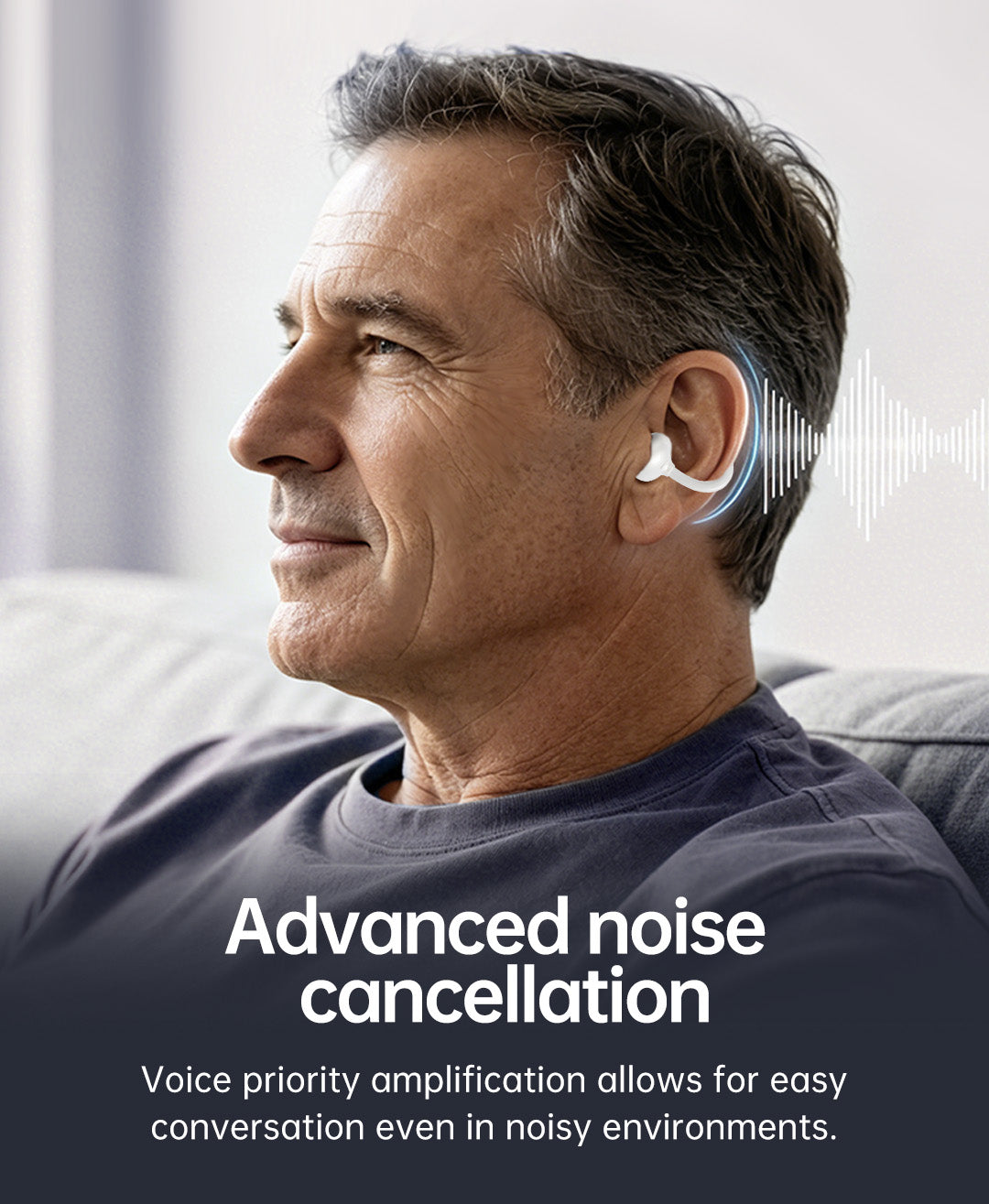 AI Rechargeable Clip-On Hearing Aids with App Self-Fitting