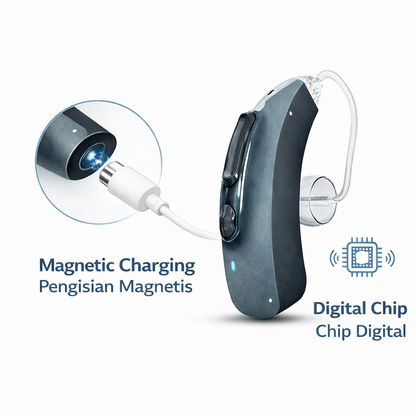 502B Smart In-Ear Hearing Aid with 64-Channel Processing & AI Noise Reduction