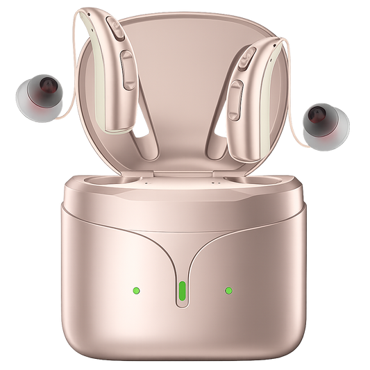 Coniler AI Rechargeable RIC OTC Hearing Aids – 64-Channel Processing, Smart App Self-Fitting & Noise Reduction