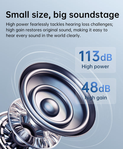 AI Rechargeable Clip-On Hearing Aids with App Self-Fitting