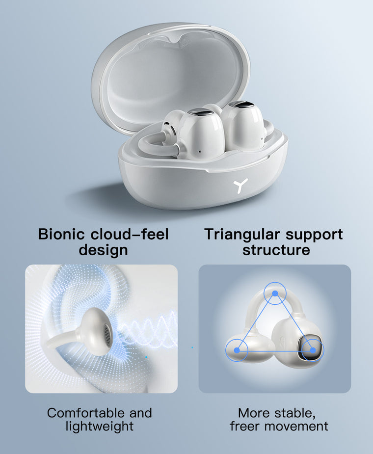 AI Rechargeable Clip-On Hearing Aids with Bluetooth App Control