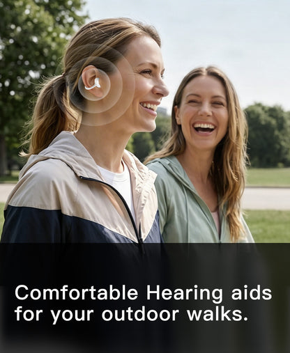 AI Rechargeable Clip-On Hearing Aids with App Self-Fitting
