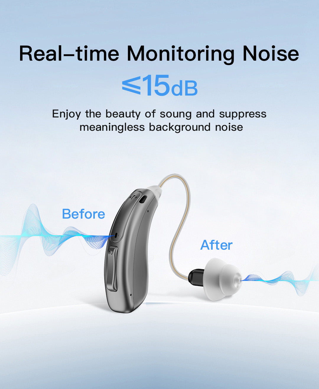 Coniler Rechargeable Bluetooth Hearing Aids, App-Controlled with Noise Cancelling, Tinnitus Masking, Multiple Sound Modes