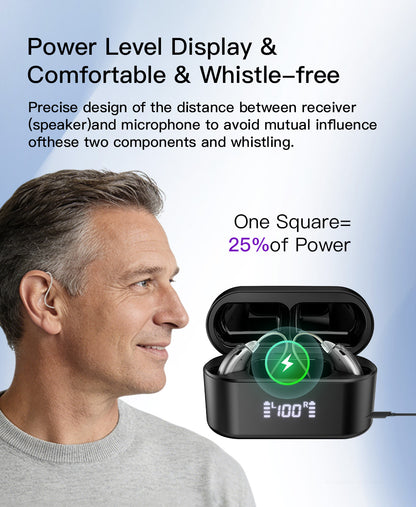 Coniler Rechargeable Bluetooth Hearing Aids, App-Controlled with Noise Cancelling, Tinnitus Masking, Multiple Sound Modes
