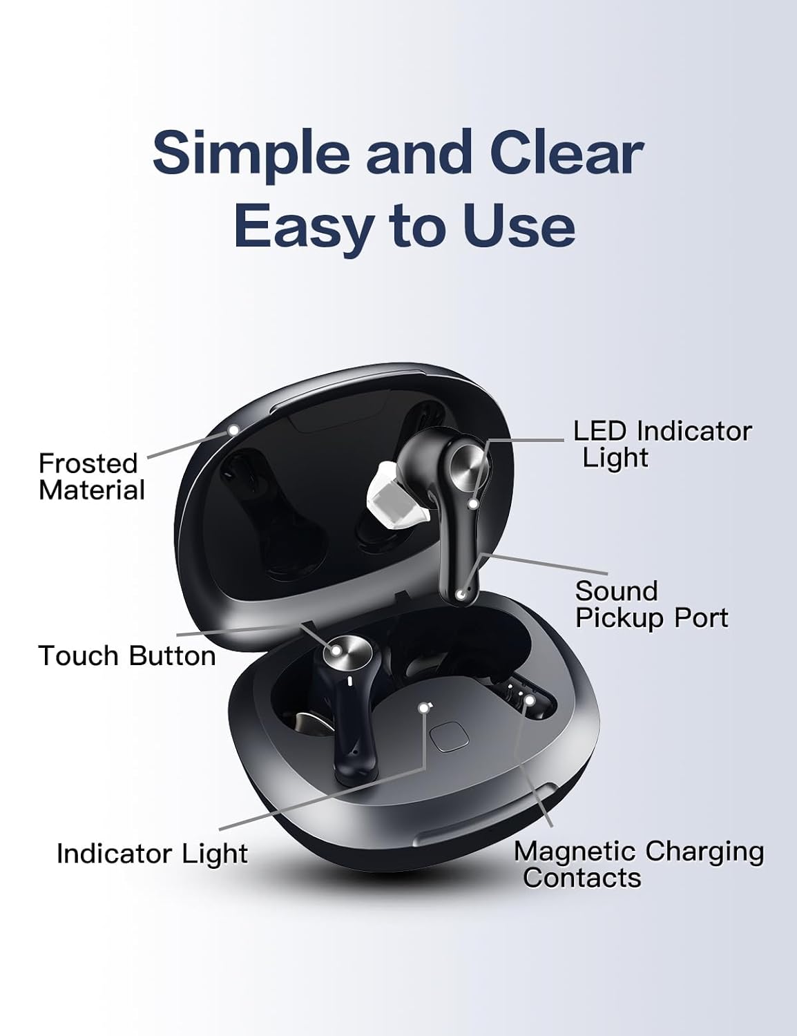 Coniler A28 Hearing Aids Rechargeable for Seniors, Crystal Clear Sound, Auto Bluetooth, Noise Cancelling, 16 Channel Digital Hearing Amplifier with Portable Charging Case