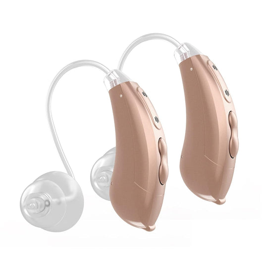 coniler Hearing Aids with Batteries for Adults and Seniors (A Pair), BTE Digital Sound Amplifiers Wearing in Either Ear with Noise Reduction