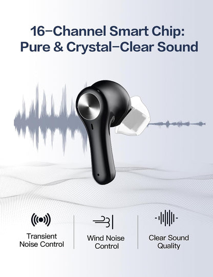 Coniler A28 Hearing Aids Rechargeable for Seniors, Crystal Clear Sound, Auto Bluetooth, Noise Cancelling, 16 Channel Digital Hearing Amplifier with Portable Charging Case