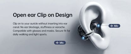 Coniler Rechargeable Open-Ear Clip-On OTC Hearing Aids for Adults