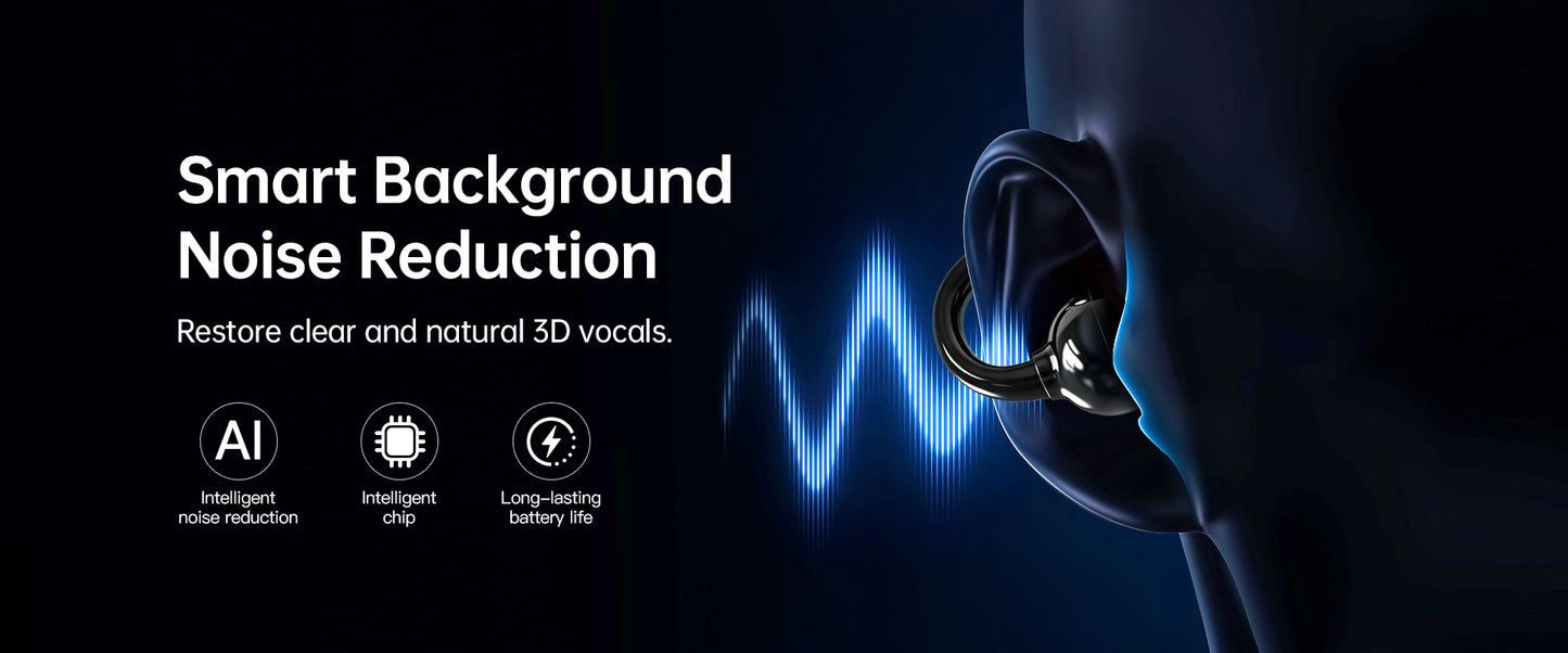 Coniler Rechargeable Open-Ear Clip-On OTC Hearing Aids for Adults