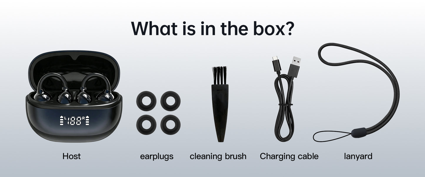 Coniler Rechargeable Open-Ear Clip-On OTC Hearing Aids for Adults